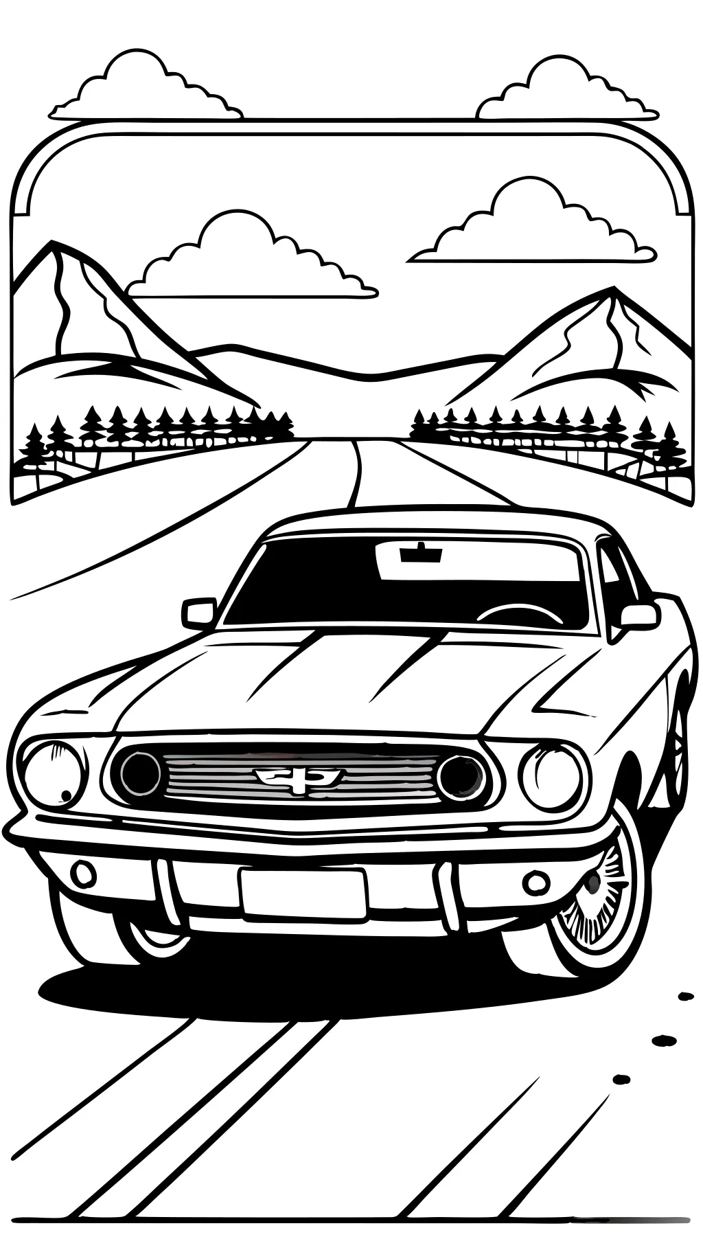 coloring pages mustang car